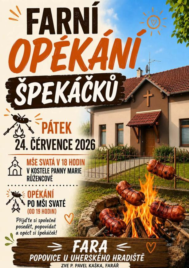 farní opékání špekáčků